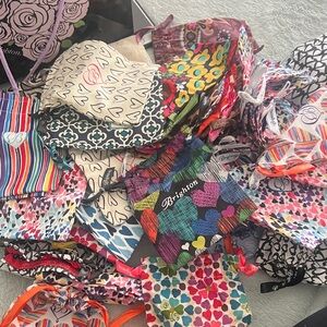 Brighton Multicolor Heart & Pattern Drawstring Jewelry Pouches